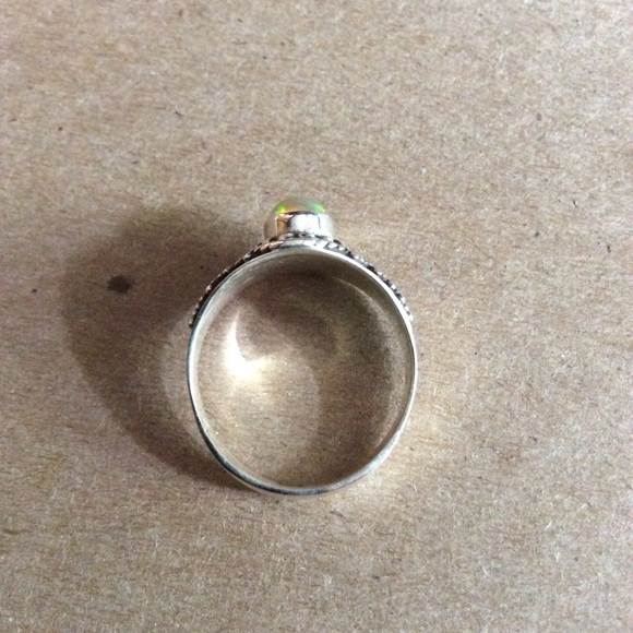 Genuine Gemstone Fire Opal 925 Sterling Silver - Picture 6 of 8